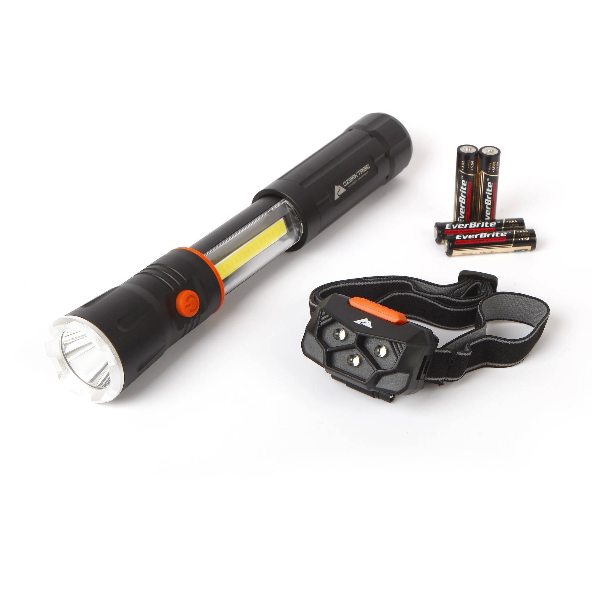 Click here to buy Ozark Trail 2-in1 Aluminum Retractable Flashlight and Headlamp Combo.