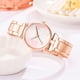 thumbnail image 4 of Relojes de pulsera para mujer, reloj analógico de cuarzo con correa de acero inoxidable y pulsera de aleación con diamantes, reloj de moda., 4 of 4