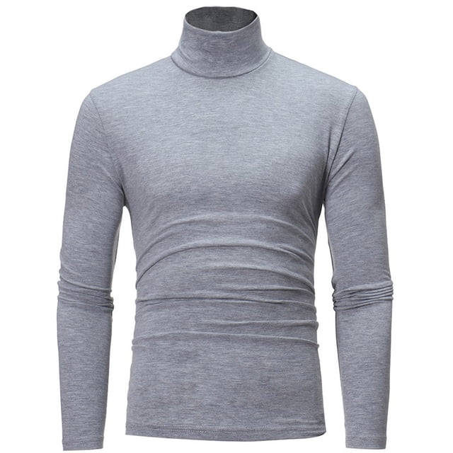 DPTALR Homme Col Roulé Uni Décontracté Chandail T-shirt Chandail de Base