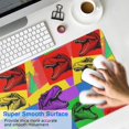 thumbnail image 4 of Long Mouse Pads for Desk,Colorful Dinosaurs Pop Art Pattern Desk Mats on Top Of Desks, Desk Mouse Pad Extra Large with 3mm Non-Slip Base and Stitched Edge for Gaming,Office,Work,Home 31.5"x15.7", 4 of 6