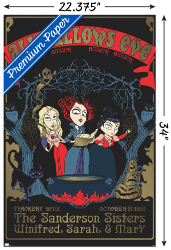 Disney Hocus Pocus - All Hallows Eve Wall Poster, 22.375" x 34"