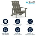 thumbnail image 3 of Flash Furniture Charlestown Indoor/Outdoor All Weather Faux Wood Adirondack Chair, Gray, 3 of 19