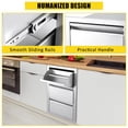 thumbnail image 5 of Accreate Outdoor Kitchen Drawers, Flush Mount Triple Access BBQ Drawers with Stainless Steel Handle, BBQ Island Drawers for Outdoor Kitchens or BBQ Island Patio Grill Station, 5 of 8