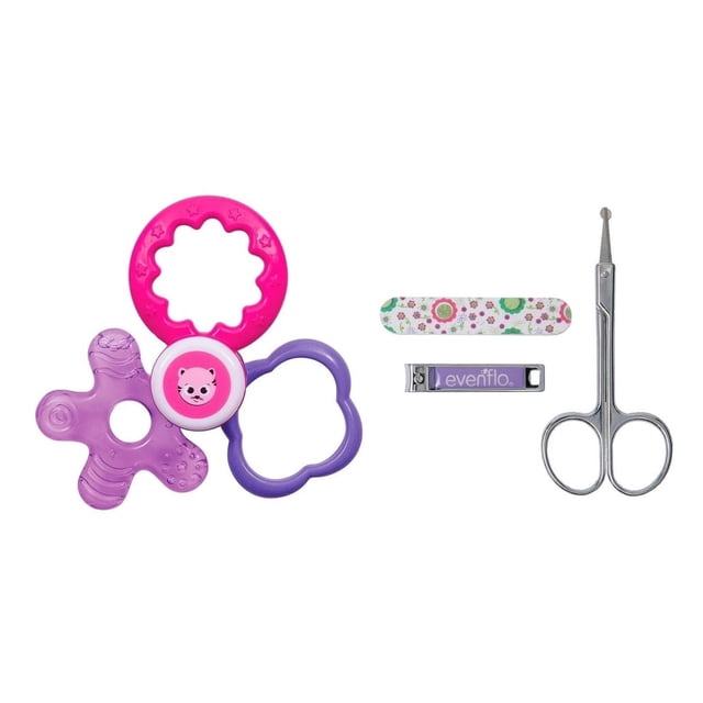 Estuche Manicure + Mordedera Evenflo Morado