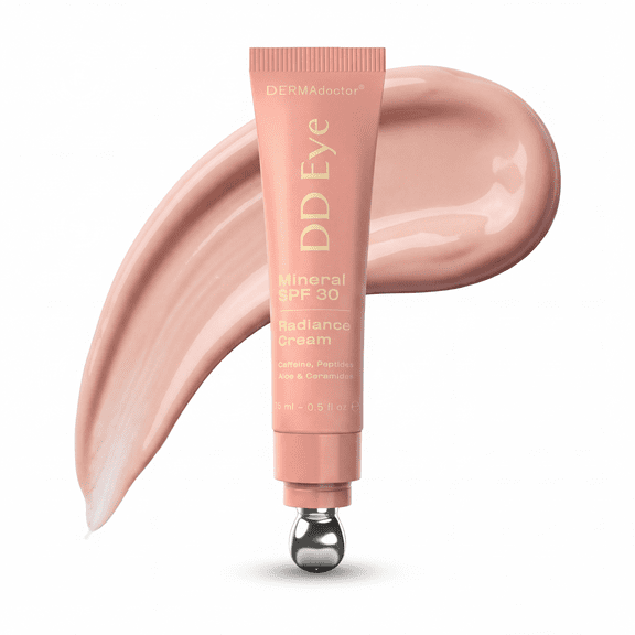 DERMAdoctor DD Eye Radiance Cream SPF 30 | Brightening, Anti-Aging, Broad-Spectrum Protection, 0.5 oz