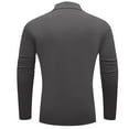 thumbnail image 5 of SELONE Thermal Underwear for Men High Neck Shirt Long Sleeve Tops Soild Tight Bottom Pullover Clothes Gray, 5 of 9