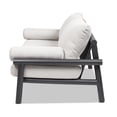 thumbnail image 2 of Zara 73.5" Dowel Frame Bolster Patio Deep Seating Sofa Wheat Beige, 2 of 7