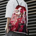 thumbnail image 3 of Hazbin Hotel Drawstring Backpack Sports Gym Sackpack Water Resistant String Bag for Women Men, 3 of 7