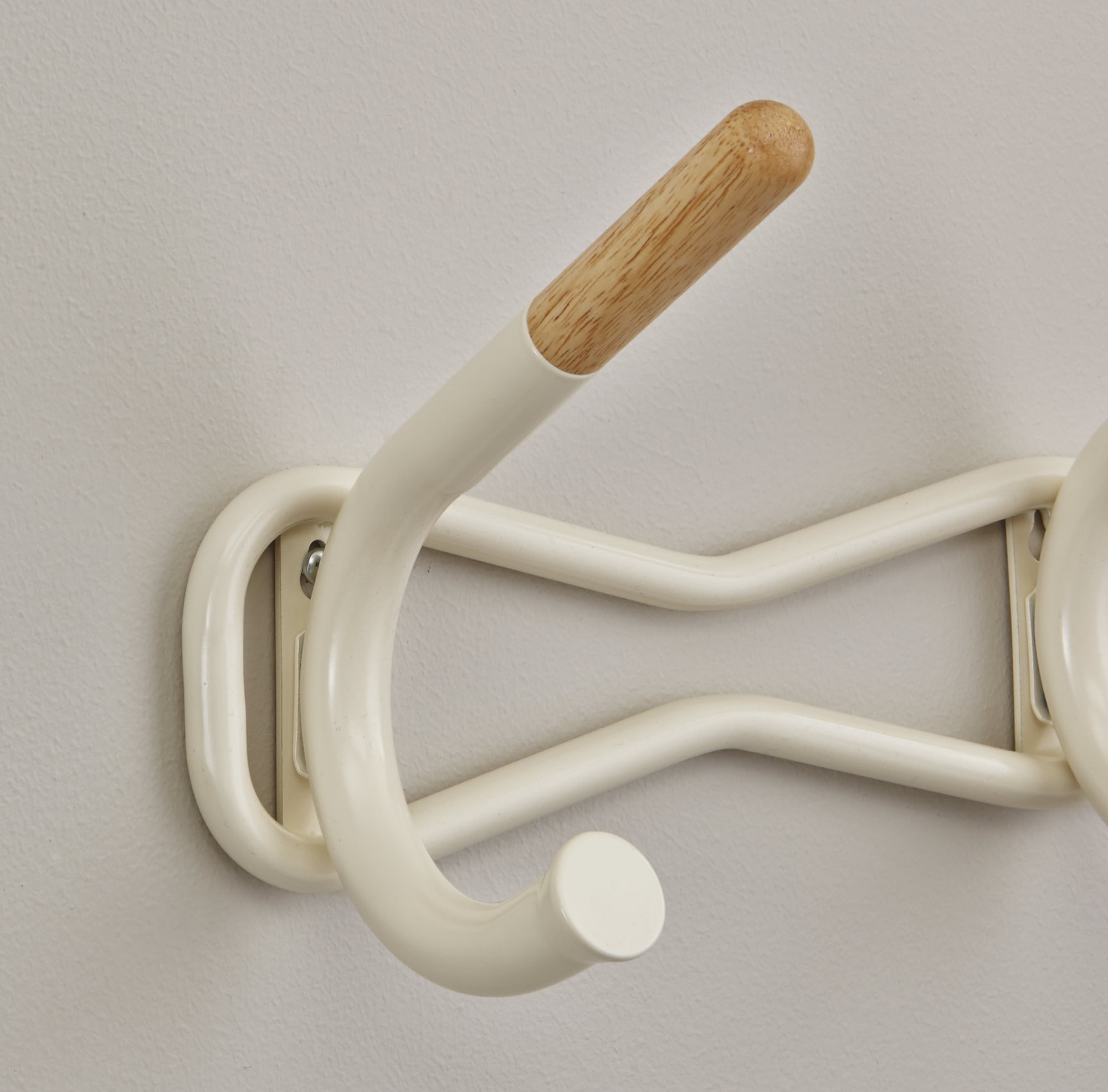 Family Coat Wall Rack, 3Hook, Cream