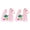 Pink, variant on 1/2Pcs Embroidery Vegetable Grocery Bag Keychain, Mini Plaid Shopping Bag Charm, Purse Handbag Decoration Accessories