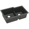 thumbnail image 6 of Elkay ELGULBO3322BK0 Quartz Classic 33" x 20-1/2" x 9-1/2", Offset 60/40 Double Bowl Undermount Sink with Aqua Divide, Black, 6 of 7