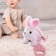 thumbnail image 5 of Conejo de peluche eléctrico que camina, juguete de simulación, mascota electrónica que repite lo que dices. Rosa, 5 of 6