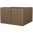 thumbnail image 1 of Outsunny 10' x 10' Universal Gazebo Sidewall Set with 4 Panels, Hooks/C-Rings Included for Pergolas & Cabanas, Brown, 1 of 10
