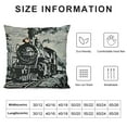 Steam Engine Throw Pillow Cushion Cover, Rustic Old Train in Country