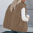 thumbnail image 5 of Mgmyaa Women's Zip Up Fleece Vest, Winter Warm Fuzzy Sleeveless Jacket Coat with Pockets, 5 of 8