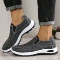 thumbnail image 3 of Mens Retro Denim Orthopedic Slip on Loafers Walking Shoes Autumn Casual Canvas Low Top Fashion Sneakers, 3 of 7