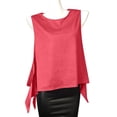 thumbnail image 4 of WHLBF Womens Tank Tops Plus Size Sleeveless Round Neck Front Tank Casual Loose Solid Blouse Red Free Size, 4 of 8