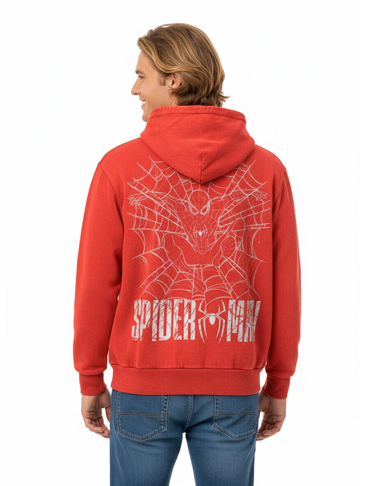 Spider-Man Men's and Big Men's Zip Up Graphic Hoodie, Sizes S-3XL