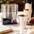 thumbnail image 5 of 5.5 oz Set of 10 Silver Disposable Wine Kiddush Cups with Gold Interior For Shabbat, Passover Seder, Sabbath Blessing Judaica Cups: : 20 Cups, 5 of 7