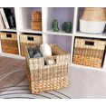 thumbnail image 2 of Wicker Storage Basket, Natural Wicker Cube Storage Bin, Cube Storage Baskets, Wicker Baskets, Rattan Woven Baskets, Cube Storage Baskets 11 x 11, Wicker Baskets for Organizing, 2 of 6