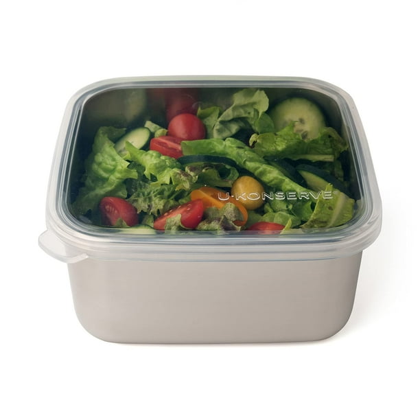 Recipiente de almacenamiento de alimentos U Konserve de acero inoxidable de 1,5 litros