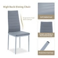 thumbnail image 3 of Dining Chair Set of 2, ROZHOME Modern Kitchen Chairs PU Side Chairs with Metal Legs and Frame(Gray), 3 of 7