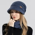 thumbnail image 2 of Fgnfyis Knitted Hat Winter Cycling Windproof Warm Cap with Brim Ear Winter Hats Winter Hats for Women E, 2 of 4