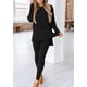 thumbnail image 5 of Conjunto de 2 Piezas PRETTYGARDEN Top Negro de Manga Larga y Leggings XXL, 5 of 8