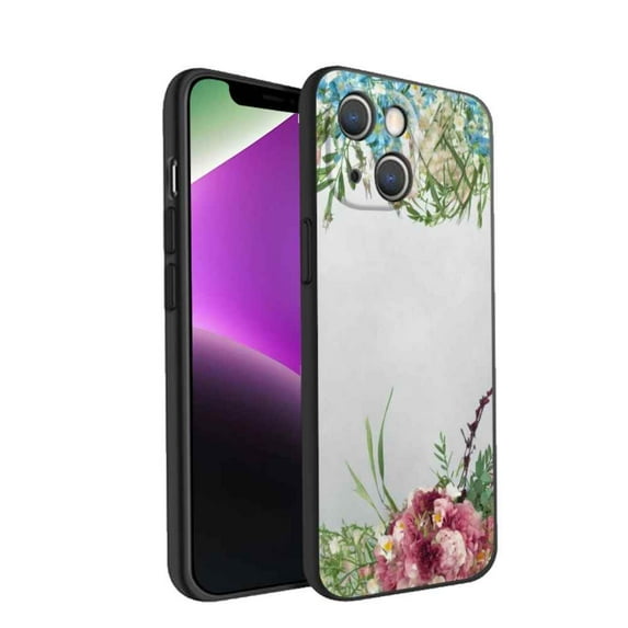 Compatible with iPhone 14 Plus Phone Case, Flowers-6 Case Men Women, Flexible Silicone Shockproof Case for iPhone 14 Plus