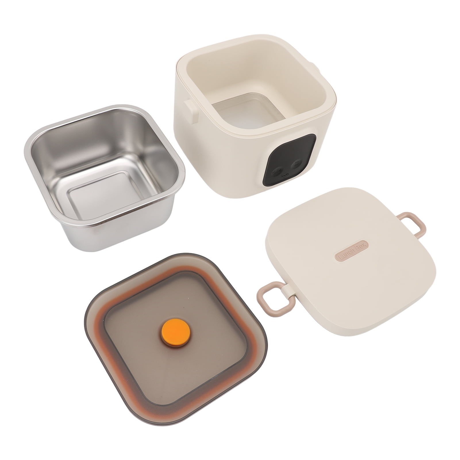 Riousery Electric Lunch Box, 800ml Rechargeable Food Warmer with 14000mAh Battery, Portable Heated Lunch Container for Office, Outdoor, Travel