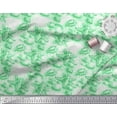 thumbnail image 2 of Soimoi Green Cotton Duck Fabric Shell & Starfish Ocean Print Fabric by Yard 42 Inch Wide, 2 of 3