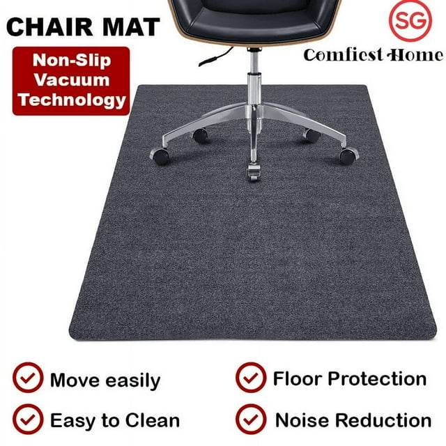 Office Chair Mat 47.2”x35.4” Computer Gaming Rolling Chair Mat for Hardwood Floor Multi-Purpose Low-Pile Floor Protector