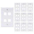 thumbnail image 5 of axGear 10 Packs Wall Plate 4 Port White Unbreakable Toggle Outlet Cover, 5 of 5