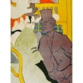thumbnail image 2 of Toulouse-Lautrec, Henri de 25x32 Gold Ornate Wood Framed with Double Matting Museum Art Print Titled - The Englishman at the Moulin Rouge, 2 of 4