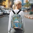 thumbnail image 7 of FORMRS Mini Backpack Purse for Women Quilted Travel Daypack Casual Shoulder Bag, Blue Sea, 7 of 7