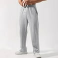 thumbnail image 2 of Dresfit Big and Tall Sweatpants Mens Baggy Pants 2026 Solid Straight Leg Athletic Joggers Uncuffed Breathable Drawstring Lounge Sweat Pants with Pockets Light Gray L, 2 of 4