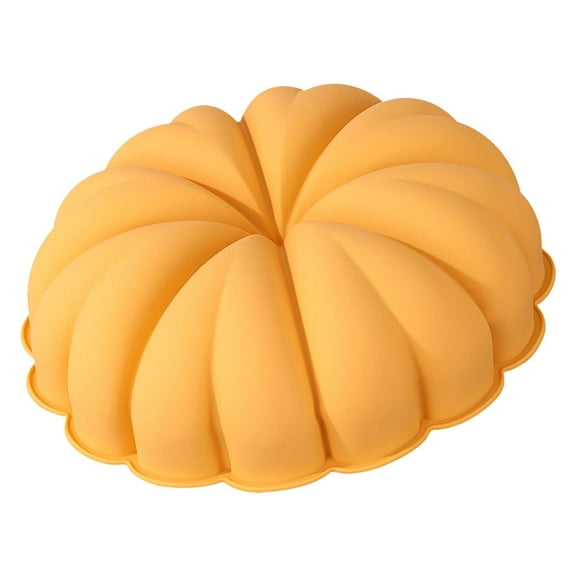 Japceit Halloween Silicone Baking Mold, Pumpkin Shaped Cake Cookie DIY Tool, Reusable Candle Making Tray for Home Kitchen, Party Dessert Preparation