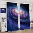 thumbnail image 4 of Outer Space Blackout Curtains Colorful Fantasy Starry Sky Galaxy Universe Purple Art Print for Kids Bedroom Living Room Kitchen Decor Rod Pocket Window Drapes 2 Panels 84x84in, 4 of 6