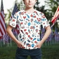 thumbnail image 2 of Ccpelsie Little Girls Little Boy 4th of July USA Shirt American Flag Patriotic T-Shirt Independence Day Outfit for Kids(White,4-5 Years), 2 of 4