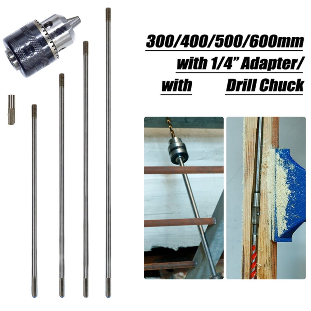 1 Set Drill Extension Connect Rod M10 Chuck Deep Hole Drilling Extension Connect Rod Hex Extention Holder Power Tool 300-600Mm