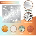thumbnail image 3 of 1pc Boho Moon Phase Stainless Steel Stencils 6x6 inch Reusable Painting Template for Painting Wood Burning Journaling, 3 of 7