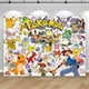 thumbnail image 3 of Banner de feliz cumpleaños, telón de fondo grande de Pokémon, decoración de Pikachu para niños, baby shower, monstruo de bolsillo, accesorios de fondo de anime, póster, 3 of 5