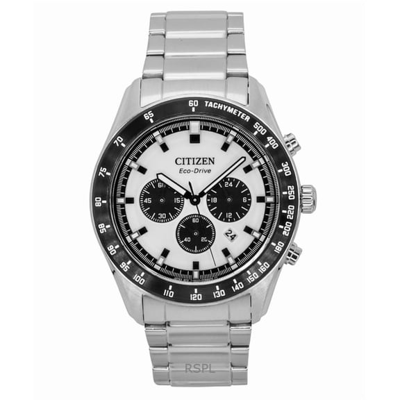 Citizen Eco-Drive Chronograph White Dial Men's Watch CA4674-58A