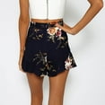 thumbnail image 4 of QENGING Summer Skirts for Women Casual Skirt Ruffle Floral Print Zipper Short Pants Casual, 4 of 9