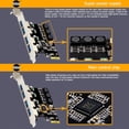 thumbnail image 2 of Ssu U3V04S+ 4 Puertos Usb 3.0 Tarjeta De Expansión Pcie Adaptador De Concentrador Usb Pci Express, 2 of 8