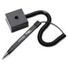 Mmf Industries Wedgy Secure Antimicrobial Ballpoint Counter Pen W/square Base, .5mm, Black /barrel