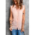 thumbnail image 2 of ABPHQTO Camiseta sin mangas de lunares con volantes y cuello vuelto para mujer, 2 of 5