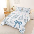 thumbnail image 2 of Manfei Sketch Conch Bowtie King Size Comforter Sets,Scallop Nautical Comforters King Size,Colorful Stars Reversible,3 Pieces,1 Comforter and 2 Pillowcases, 2 of 7