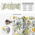 thumbnail image 5 of Summer Lemon Tie Up Valance Curtains for Windows, Kitchen Curtains Window Shades, Yellow Botanical Spring Floral Blue Light Filtering Roman Curtain Valances for Bedroom/Bathroom/Cafe 60"x18", 5 of 9