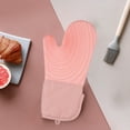 thumbnail image 4 of dajkiuy Silicone Cooking Gloves, Grilling Gloves, Heat Resistant Gloves BBQ Kitchen Silicone Oven Mitts, Long Waterproof Non-Slip Potholder for Barbecue, Cooking, Baking (1Pcs,Pink), 4 of 6